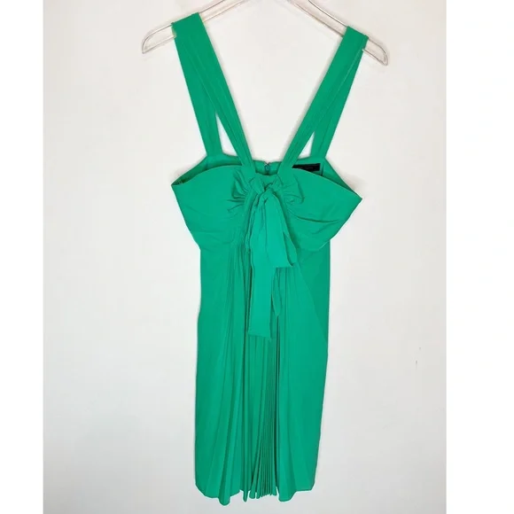 strapless open back dress BCBGMAXAZRIA Metallic Pleated Gown – Runway Catalog main image 0